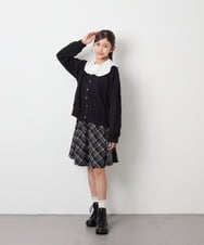 KJCAG07044 a.v.v KIDS(アー・ヴェ・ヴェ) [130-160]スカラップカットカーデ ブラック