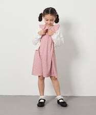 KJCEA30039 a.v.v KIDS(アー・ヴェ・ヴェ) [110-130]パール調ボタンカーデ ホワイト