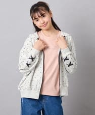 KJCED30044 a.v.v KIDS(アー・ヴェ・ヴェ) [120-160]レースアップパーカー ライトグレー