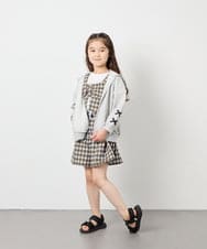 KJCED30044 a.v.v KIDS(アー・ヴェ・ヴェ) [120-160]レースアップパーカー グレー