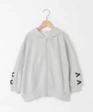 KJCED30044 a.v.v KIDS(アー・ヴェ・ヴェ) [120-160]レースアップパーカー グレー