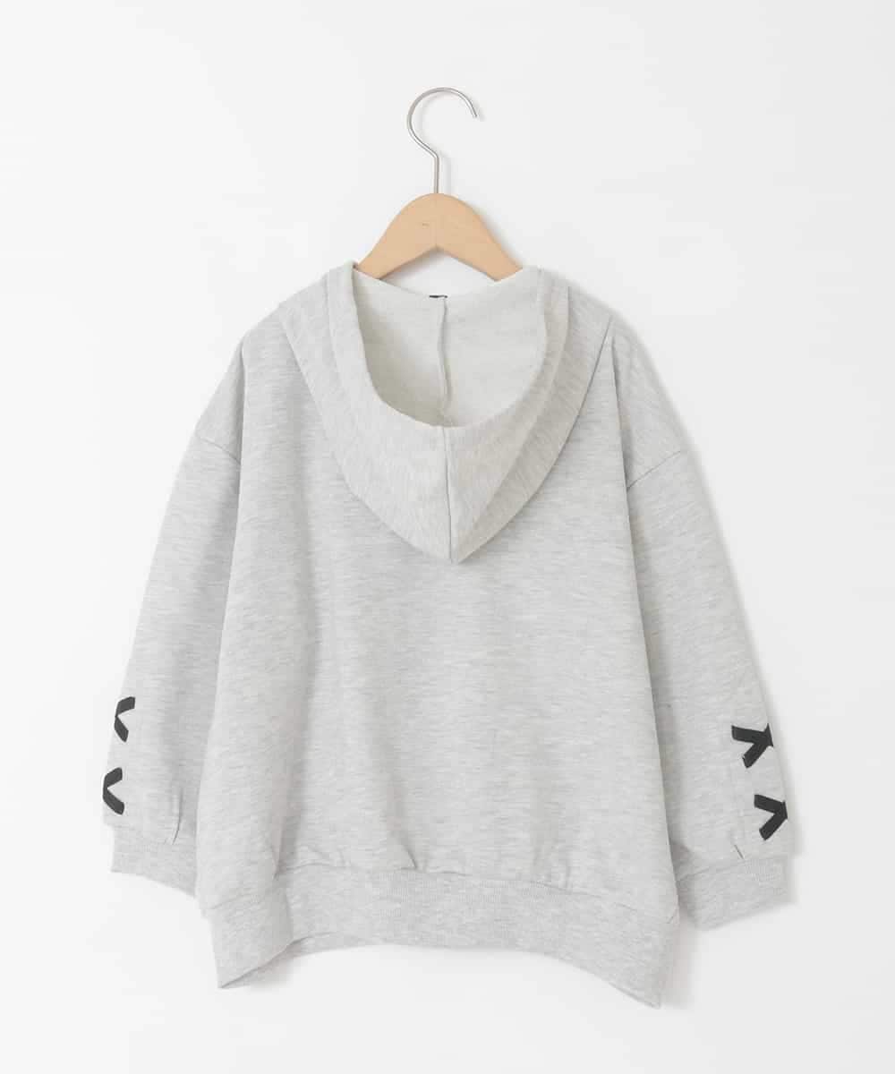 KJCED30044 a.v.v KIDS(アー・ヴェ・ヴェ) [120-160]レースアップパーカー グレー