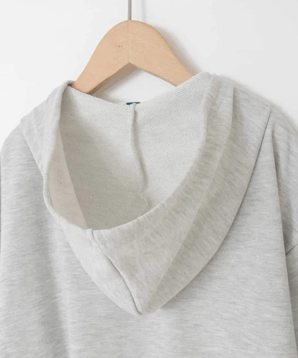 KJCED30044 a.v.v KIDS(アー・ヴェ・ヴェ) [120-160]レースアップパーカー グレー