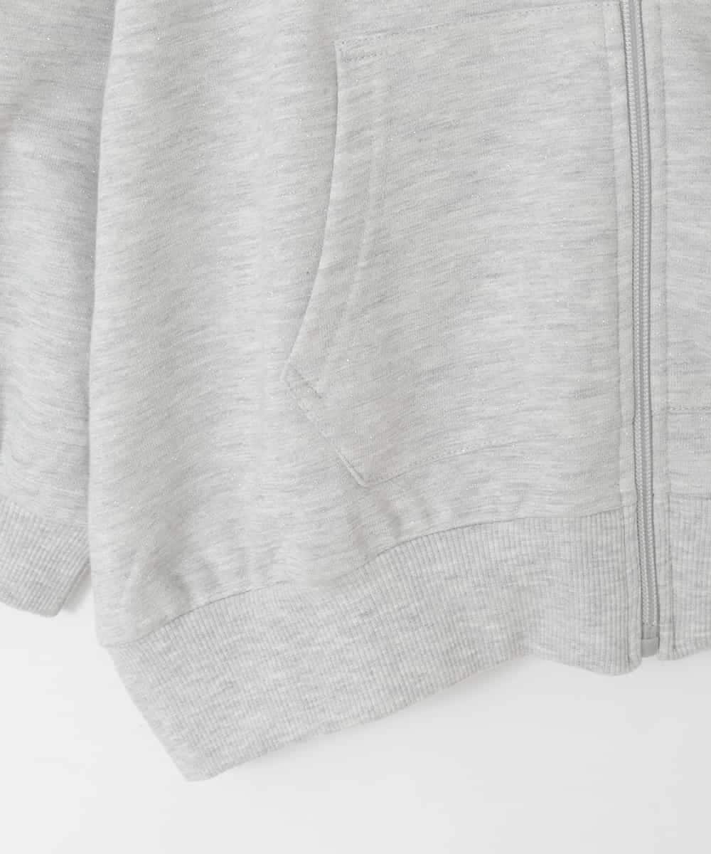 KJCED30044 a.v.v KIDS(アー・ヴェ・ヴェ) [120-160]レースアップパーカー グレー