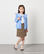 KJCED80049 a.v.v KIDS(アー・ヴェ・ヴェ) 【数量限定】[110-160][シナモロール＆ポチャッコ]フリル衿スウェットカーディガン ブルー