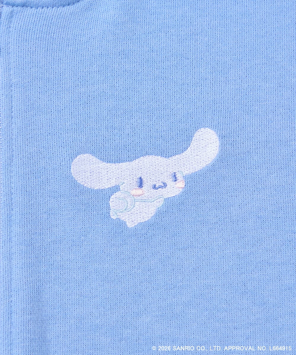 KJCED80049 a.v.v KIDS(アー・ヴェ・ヴェ) 【数量限定】[110-160][シナモロール＆ポチャッコ]フリル衿スウェットカーディガン ブルー