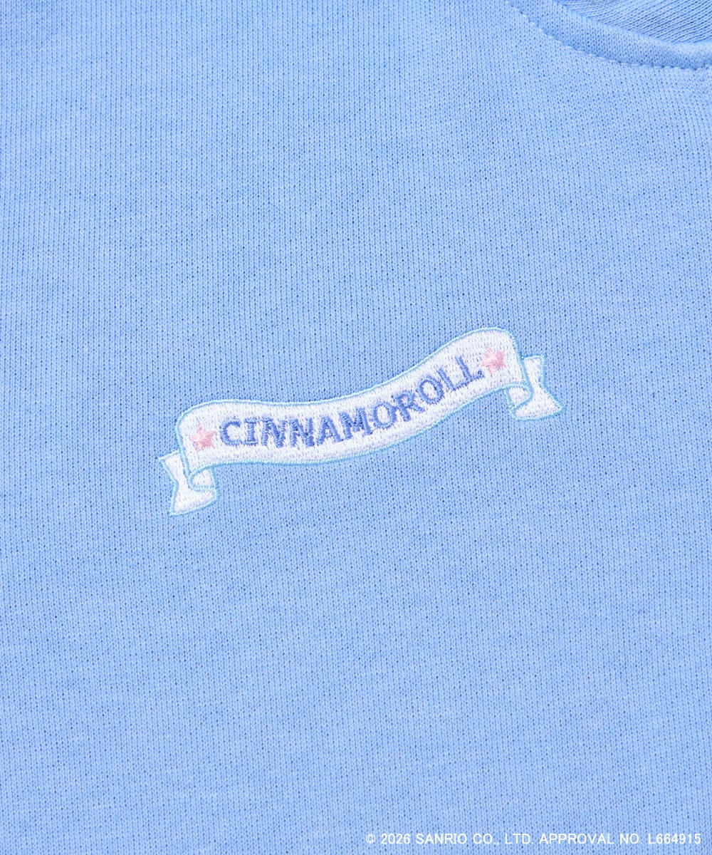 KJCED80049 a.v.v KIDS(アー・ヴェ・ヴェ) 【数量限定】[110-160][シナモロール＆ポチャッコ]フリル衿スウェットカーディガン ブルー