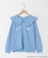 KJCED80049 a.v.v KIDS(アー・ヴェ・ヴェ) 【数量限定】[110-160][シナモロール＆ポチャッコ]フリル衿スウェットカーディガン ブルー