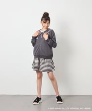 KJCED80049 a.v.v KIDS(アー・ヴェ・ヴェ) 【数量限定】[110-160][シナモロール＆ポチャッコ]フリル衿スウェットカーディガン ダークグレー