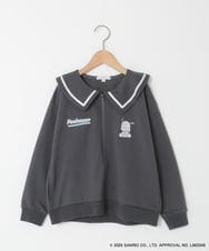 KJCED80049 a.v.v KIDS(アー・ヴェ・ヴェ) 【数量限定】[110-160][シナモロール＆ポチャッコ]フリル衿スウェットカーディガン ダークグレー