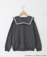 KJCED80049 a.v.v KIDS(アー・ヴェ・ヴェ) 【数量限定】[110-160][シナモロール＆ポチャッコ]フリル衿スウェットカーディガン ダークグレー