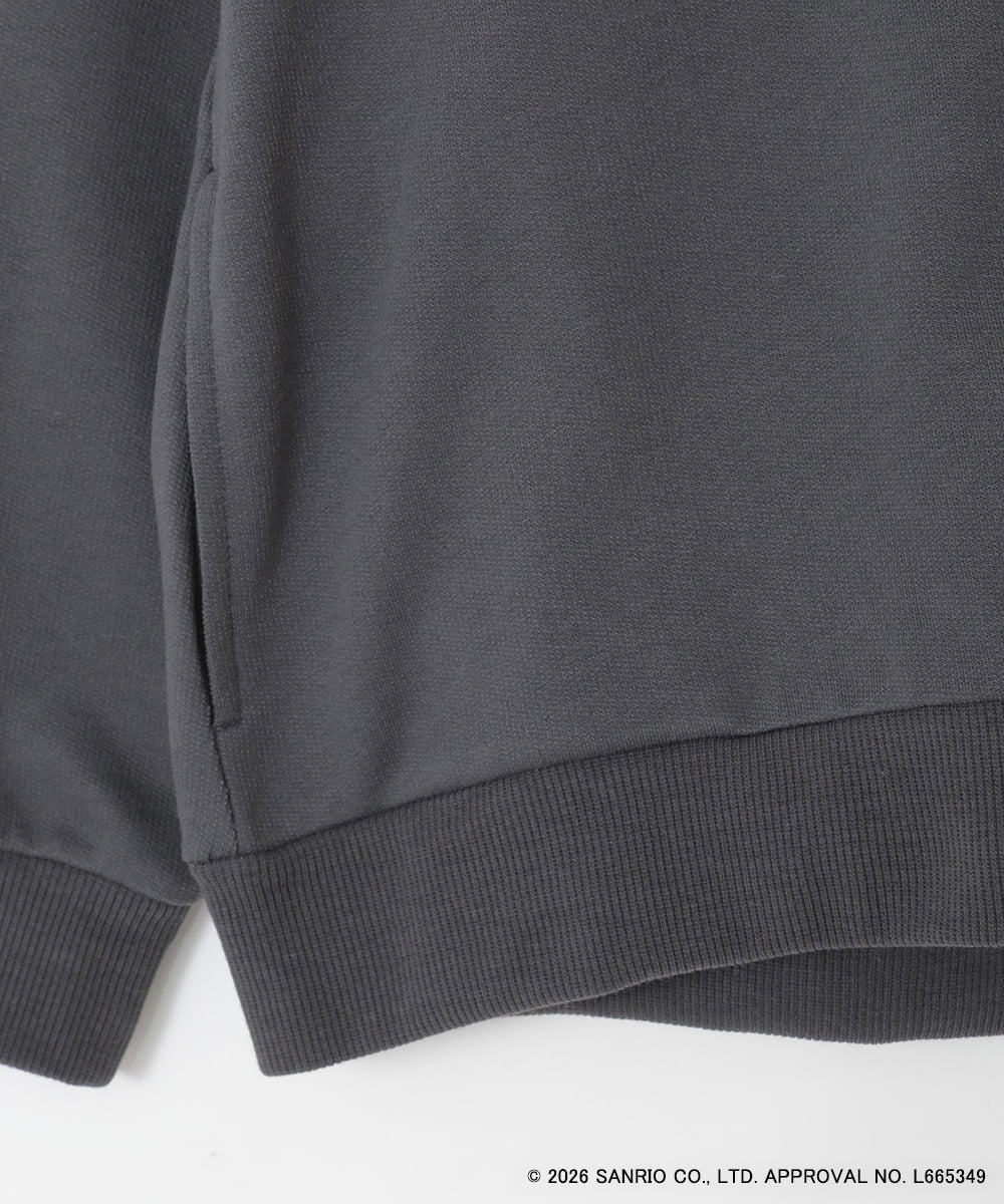 KJCED80049 a.v.v KIDS(アー・ヴェ・ヴェ) 【数量限定】[110-160][シナモロール＆ポチャッコ]フリル衿スウェットカーディガン ダークグレー