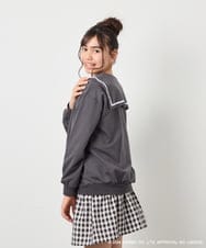 KJCED80049 a.v.v KIDS(アー・ヴェ・ヴェ) 【数量限定】[110-160][シナモロール＆ポチャッコ]フリル衿スウェットカーディガン ダークグレー