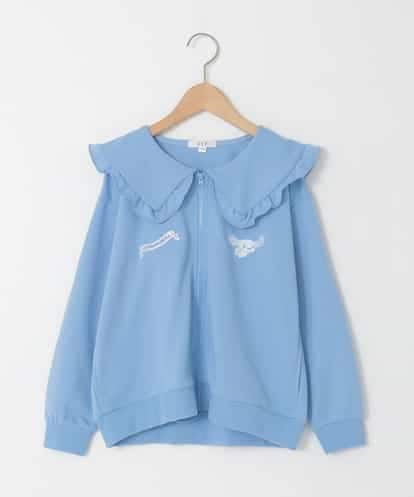 KJCED80049 a.v.v KIDS 【数量限定】[110-160][シナモロール＆ポチャッコ]フリル衿スウェットカーディガン