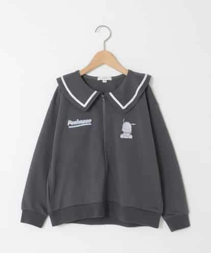 KJCED80049 a.v.v KIDS 【数量限定】[110-160][シナモロール＆ポチャッコ]フリル衿スウェットカーディガン