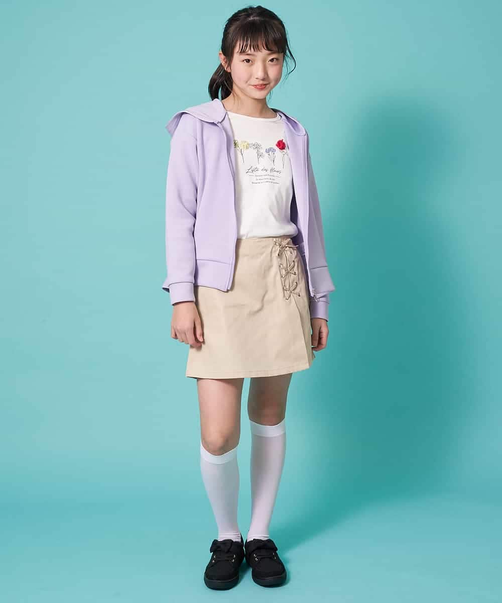 KJCEM21029 a.v.v KIDS(アー・ヴェ・ヴェ) [100-130]【羽織に最適】ダンボールパーカー[WEB限定サイズ] ライトグリーン