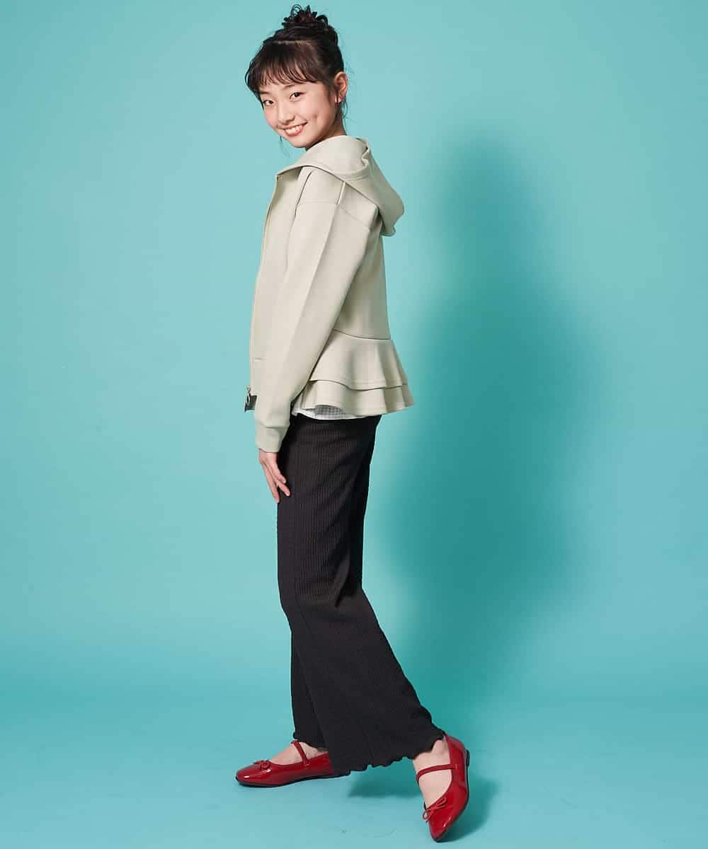 KJCEM21029 a.v.v KIDS(アー・ヴェ・ヴェ) [100-130]【羽織に最適】ダンボールパーカー[WEB限定サイズ] ライトグリーン