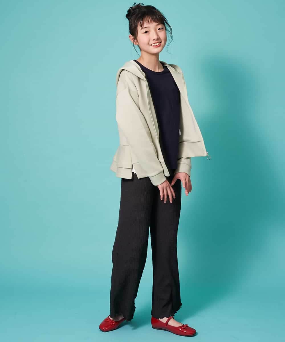 KJCEM21029 a.v.v KIDS(アー・ヴェ・ヴェ) [100-130]【羽織に最適】ダンボールパーカー[WEB限定サイズ] ライトグリーン
