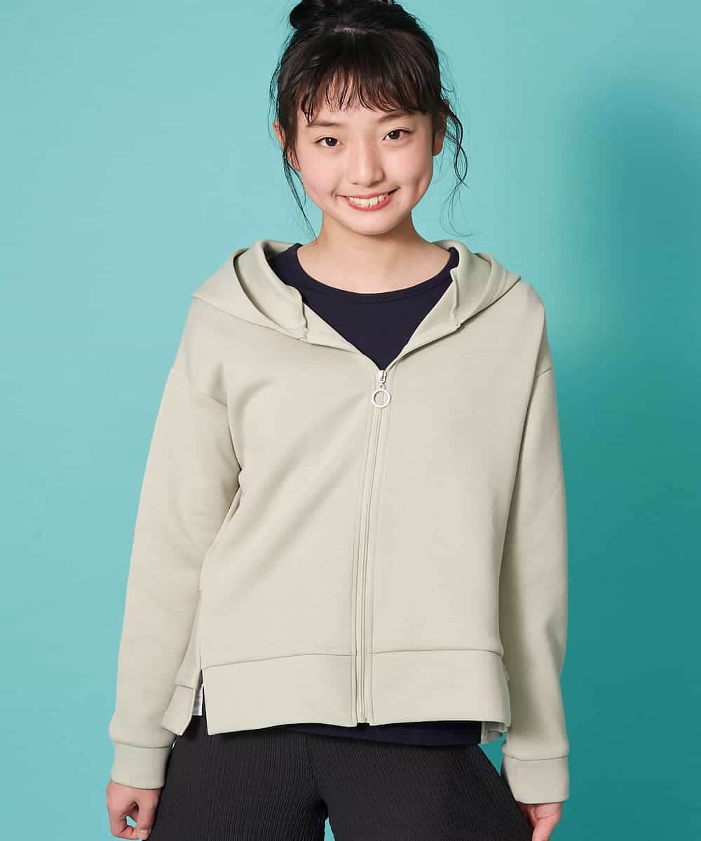 KJCEM21029 a.v.v KIDS(アー・ヴェ・ヴェ) [100-130]【羽織に最適】ダンボールパーカー[WEB限定サイズ] ライトグリーン