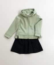 KJCEM21029 a.v.v KIDS(アー・ヴェ・ヴェ) [100-130]【羽織に最適】ダンボールパーカー[WEB限定サイズ] ライトグリーン