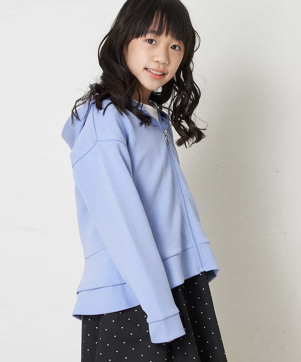 KJCEP30029 a.v.v KIDS(アー・ヴェ・ヴェ) [100-130]バックフリルダンボールパーカー ライトブルー