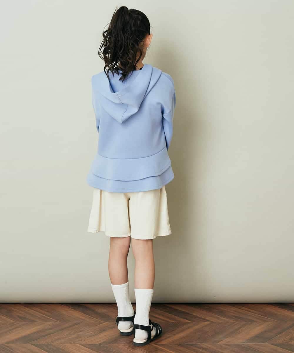 KJCEP30029 a.v.v KIDS(アー・ヴェ・ヴェ) [100-130]バックフリルダンボールパーカー ライトブルー