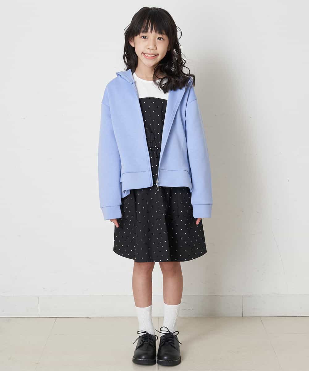 KJCEP30029 a.v.v KIDS(アー・ヴェ・ヴェ) [100-130]バックフリルダンボールパーカー ライトブルー