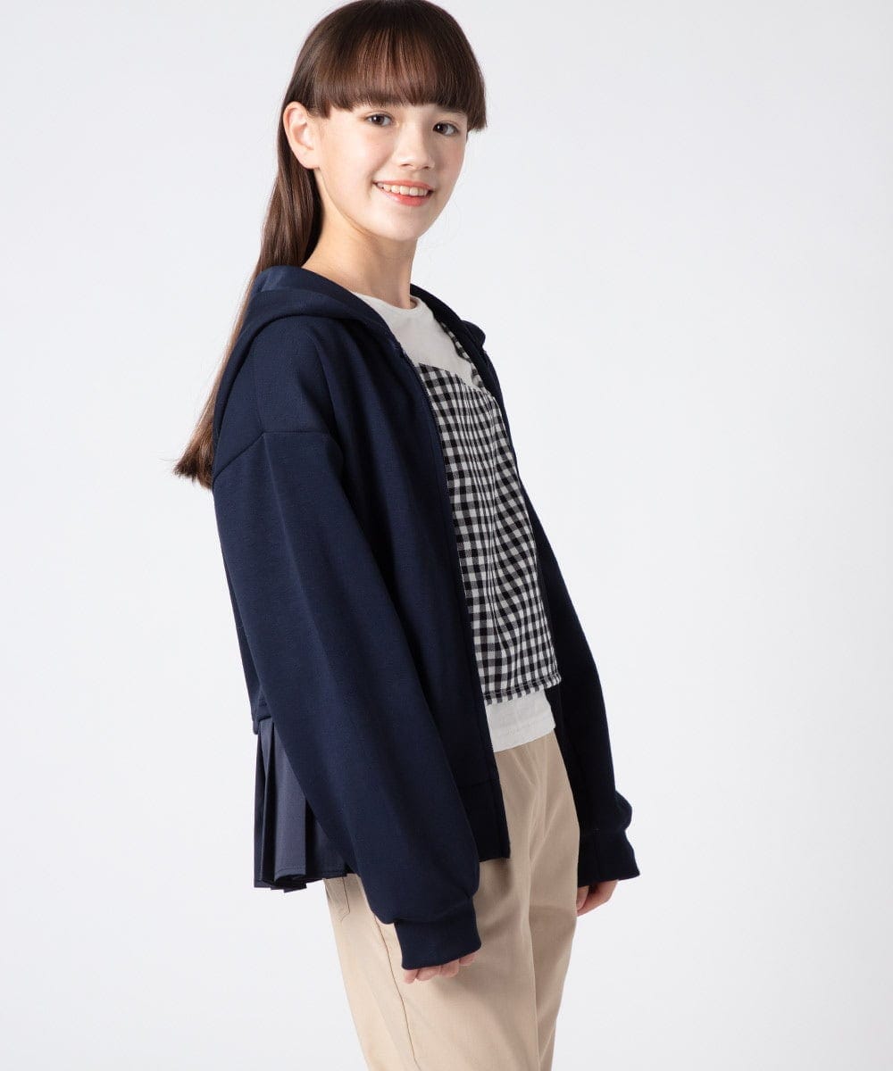 KJCES31034 a.v.v KIDS(アー・ヴェ・ヴェ) [110-130]バックプリーツダンボールパーカー ミント