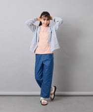 KJCFD31039 a.v.v KIDS(アー・ヴェ・ヴェ) [130-160]Nネックカットカーディガン ライトグレー