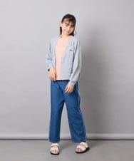 KJCFD31039 a.v.v KIDS(アー・ヴェ・ヴェ) [130-160]Nネックカットカーディガン ライトグレー