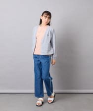 KJCFD31039 a.v.v KIDS(アー・ヴェ・ヴェ) [130-160]Nネックカットカーディガン ライトグレー