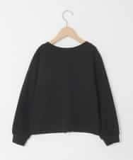 KJCFD31039 a.v.v KIDS(アー・ヴェ・ヴェ) [130-160]Nネックカットカーディガン ブラック