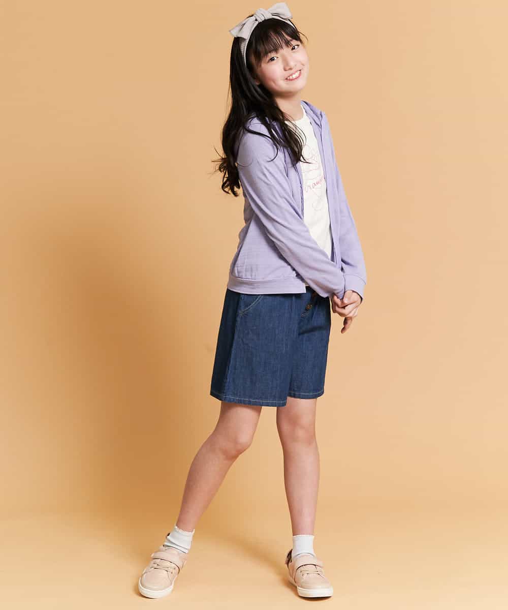 KJCFM30024 a.v.v KIDS(アー・ヴェ・ヴェ) [100-130]ボーダージャガードジップパーカー[WEB限定サイズ] ライトブルー