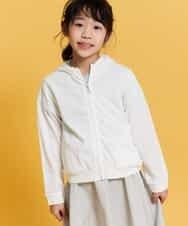 KJCFM30024 a.v.v KIDS(アー・ヴェ・ヴェ) [100-130]ボーダージャガードジップパーカー[WEB限定サイズ] ホワイト