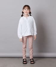 KJCFW41034 a.v.v KIDS(アー・ヴェ・ヴェ) [140-150]ボーダーJQカーデ ホワイト