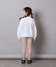 KJCFW41034 a.v.v KIDS(アー・ヴェ・ヴェ) [140-150]ボーダーJQカーデ ホワイト