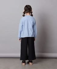 KJCFW41034 a.v.v KIDS(アー・ヴェ・ヴェ) [140-150]ボーダーJQカーデ ホワイト