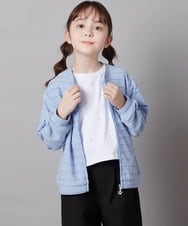 KJCFX41039 a.v.v KIDS(アー・ヴェ・ヴェ) [160]ボーダーJQカーデ ブラック