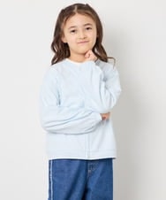 KJCGD01039 a.v.v KIDS(アー・ヴェ・ヴェ) 【UVカット】[120-160]ボーダージャガードカーディガン ライトブルー
