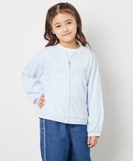 KJCGD01039 a.v.v KIDS(アー・ヴェ・ヴェ) 【UVカット】[120-160]ボーダージャガードカーディガン ライトブルー