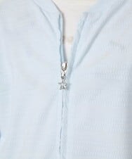 KJCGD01039 a.v.v KIDS(アー・ヴェ・ヴェ) 【UVカット】[120-160]ボーダージャガードカーディガン ライトブルー