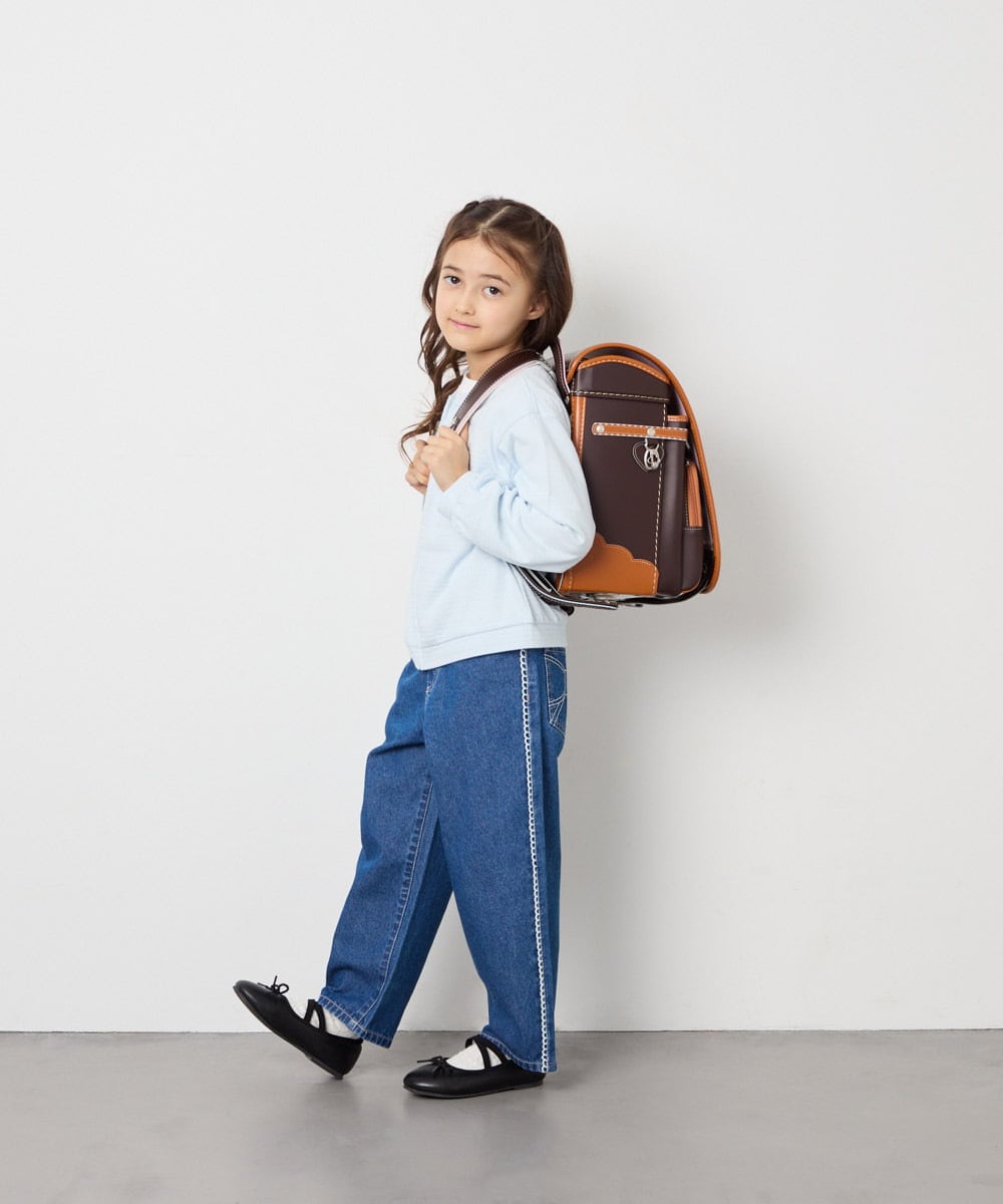 KJCGD01039 a.v.v KIDS(アー・ヴェ・ヴェ) 【UVカット】[120-160]ボーダージャガードカーディガン ライトブルー