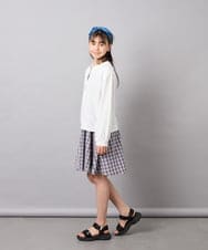 KJCGD01039 a.v.v KIDS(アー・ヴェ・ヴェ) 【UVカット】[120-160]ボーダージャガードカーディガン ホワイト