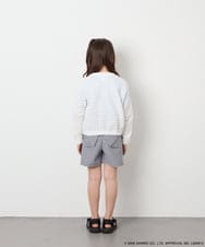 KJCGD55049 a.v.v KIDS(アー・ヴェ・ヴェ) [110-140]【数量限定】[シナモロール＆クロミ]レーシーボーダーカーディガン ホワイト