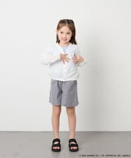 KJCGD55049 a.v.v KIDS(アー・ヴェ・ヴェ) [110-140]【数量限定】[シナモロール＆クロミ]レーシーボーダーカーディガン ホワイト