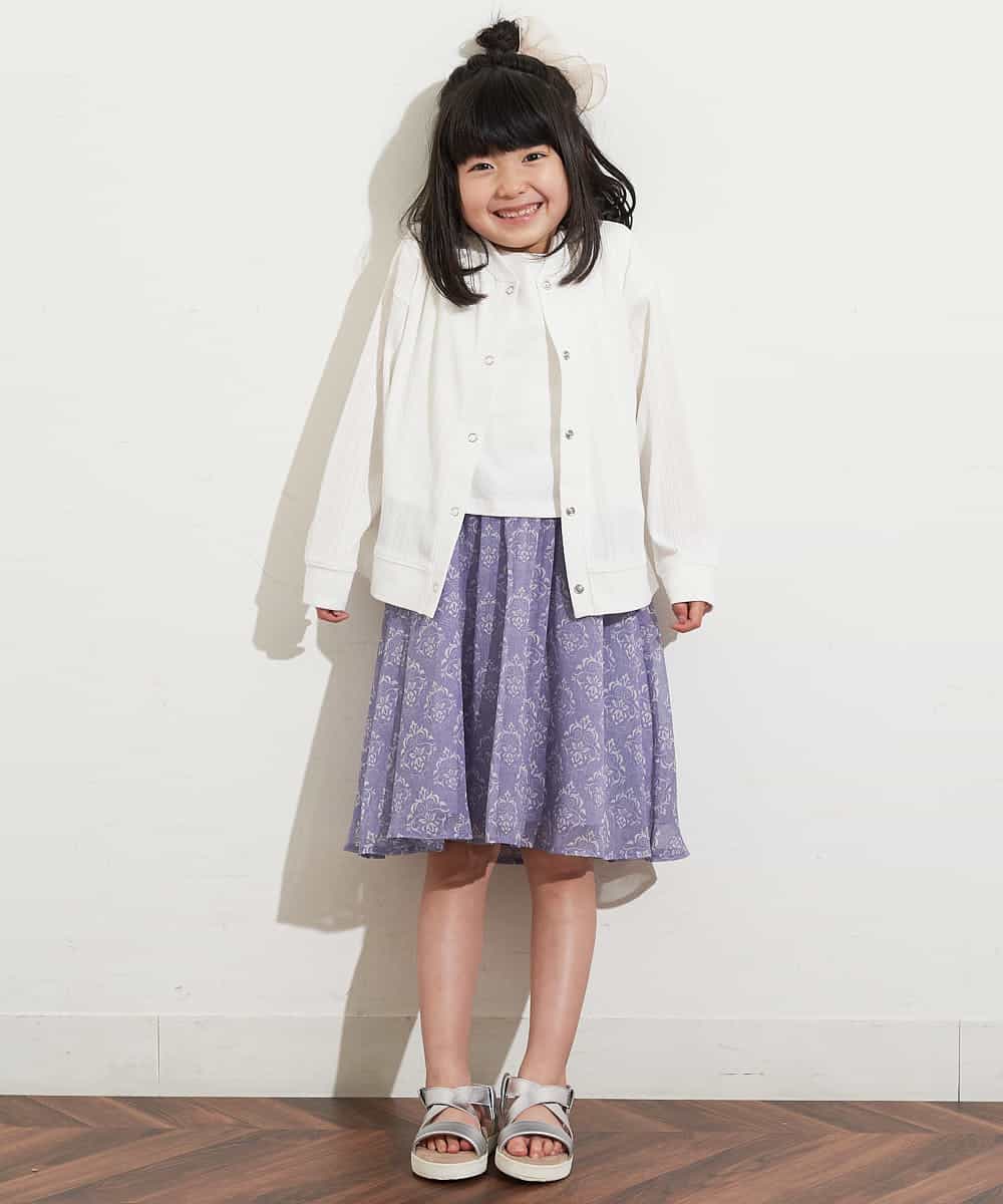 KJCHM01029 a.v.v KIDS(アー・ヴェ・ヴェ) [100-130]ランダムテレコリングボタンカーディガン[WEB限定サイズ] ライトブルー