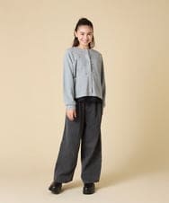 KJCJA32039 a.v.v KIDS(アー・ヴェ・ヴェ) [130-160]ハート刺繍カーディガン グレー