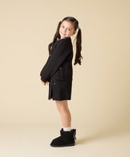 KJCJA32039 a.v.v KIDS(アー・ヴェ・ヴェ) [130-160]ハート刺繍カーディガン グレー