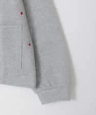KJCJA32039 a.v.v KIDS(アー・ヴェ・ヴェ) [130-160]ハート刺繍カーディガン グレー
