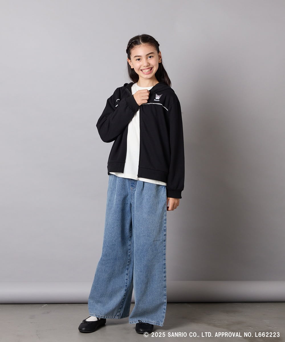 KJCJA80044 a.v.v KIDS(アー・ヴェ・ヴェ) 【数量限定】[100-150]［マイメロディ／クロミ］耳付きパーカー ピンク